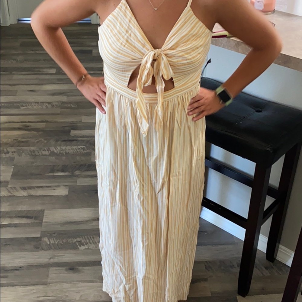 Yellow maxi dress